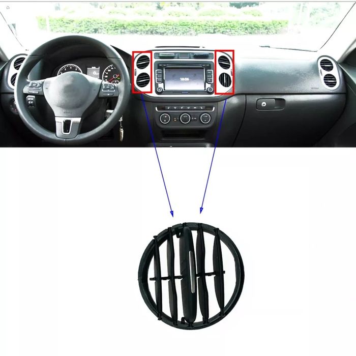 Grelha ventilação da sofagem do tablier vw tiguan 2011 ate 2016 novo