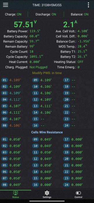 Плата JK BMS b2a24s15p з балансиром