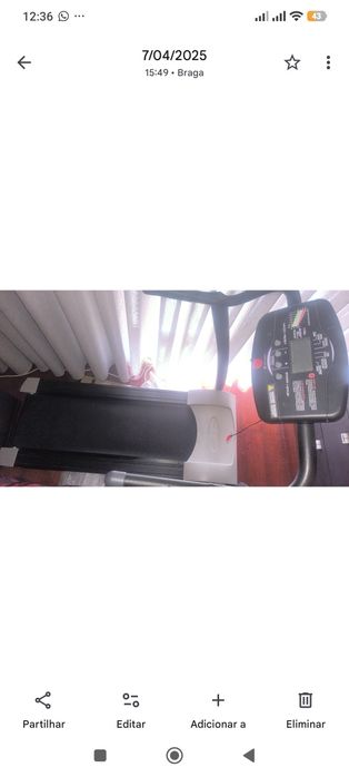 Passadeira elétrica com oferta bicicleta e máquina abdominais