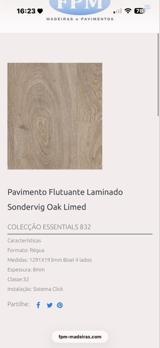 Chão flutuente novo TARKETT