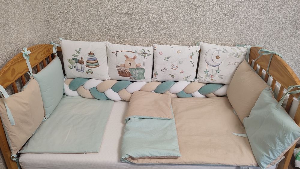 Бортики косичка органайзер постільна білизна одіялко наматрацник