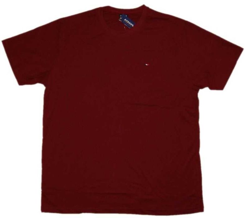 Koszulka męska T-SHIRT duża turecka 4XL szerokość 130 cm BORDOWA