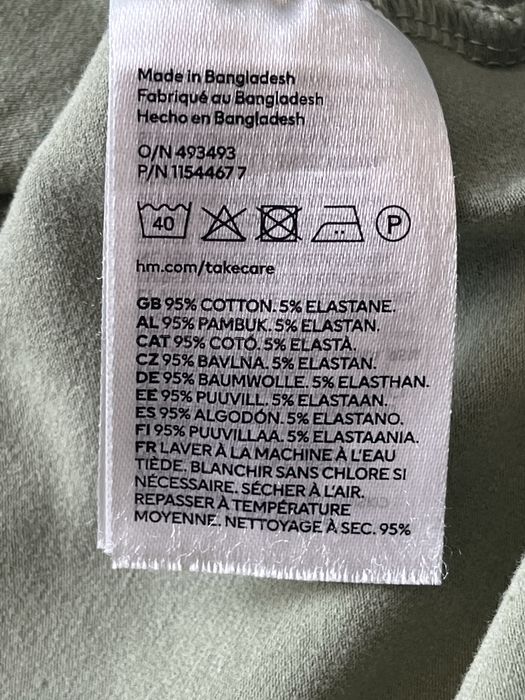 Krótka sukienka khaki na ramiączkach H&M rozmiar XS