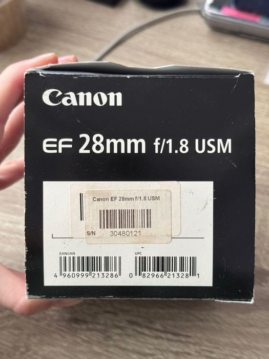 Об'єктив Canon EF 28mm f/1.8 USM фікс, автофокус