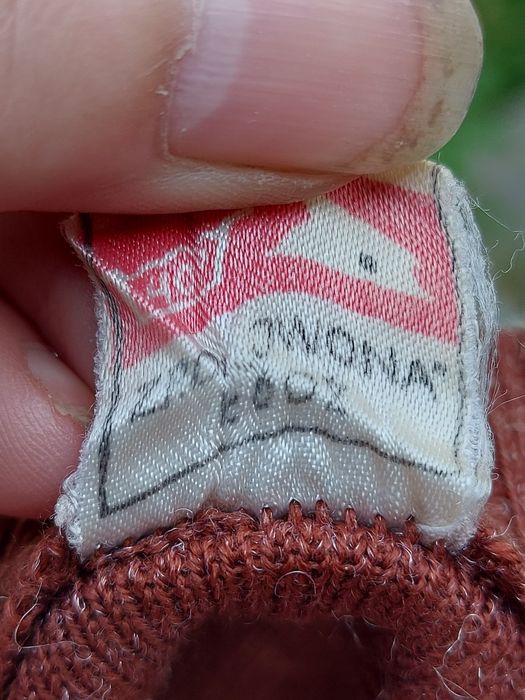 Stary Sweter męski brązowy z czasów PRL rozmiar XL/2XL Firma JWONA