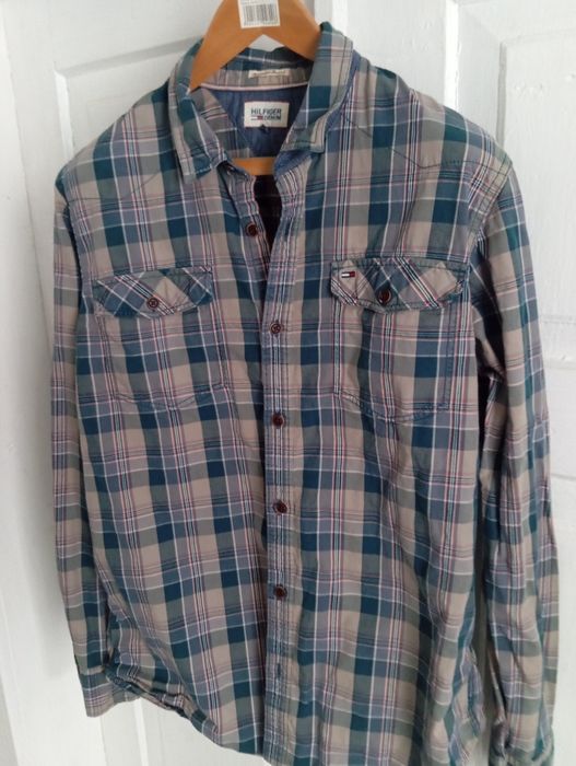 Koszula męska w kratkę marki Hilfiger Denim r. XL