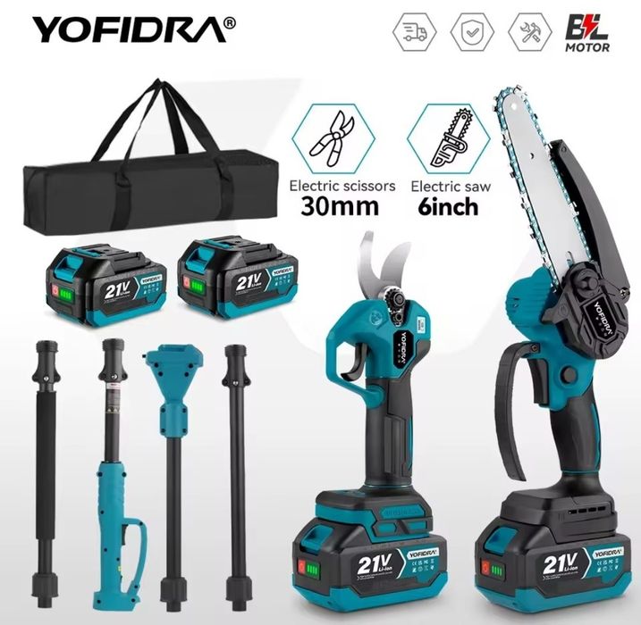 Sekator, piła łańcuchowa,YOFIDRA, silnik bezszczotkowy, akumulatorowa
