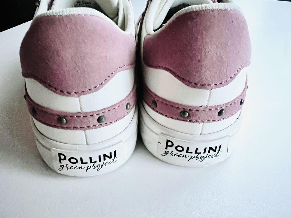 Pollini Włoskie buty trampki Nowe Oryginalne Sneakersy tenisowki skora