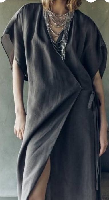 Sukienka wiązana nowa zara lyocell viralowy model S