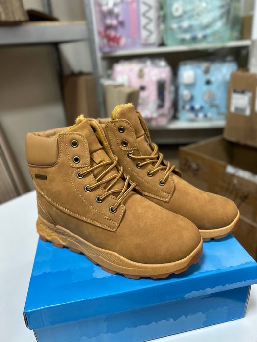 Чоловічі черевики на зиму, 40-45, еко нубук, Hongquan