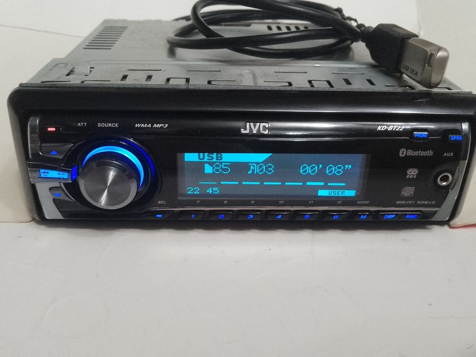 Автомагнітола jvc kd-bt22,pioneer кeh-p14rds із bluetooth audio,usb,ві