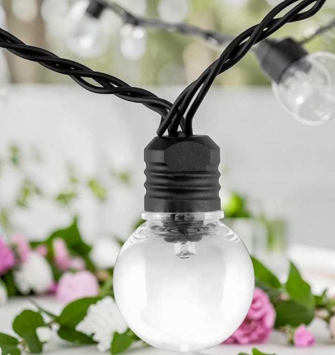 LED гірлянда 50 кульок 8 метрів вуличне освітлення Lumiled
