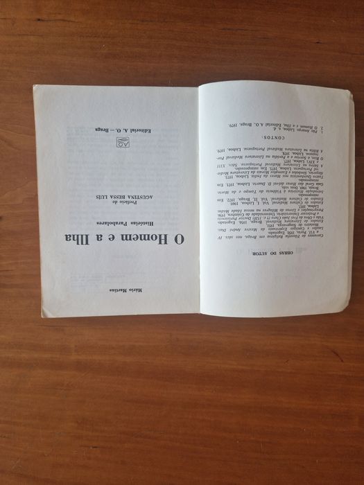 Livro de contos "O Homem e a Ilha", Mário Martins