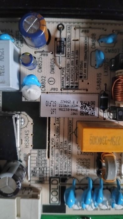 Fonte de alimentação e mainboard Samsung tu75u80