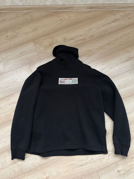 чоловічий чорний світшот на флісі