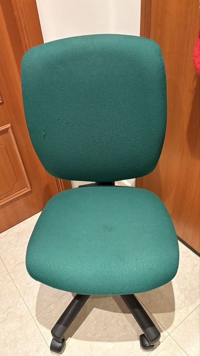 Cadeira Escritório Giratória Verde Petróleo Design Retro Vintage