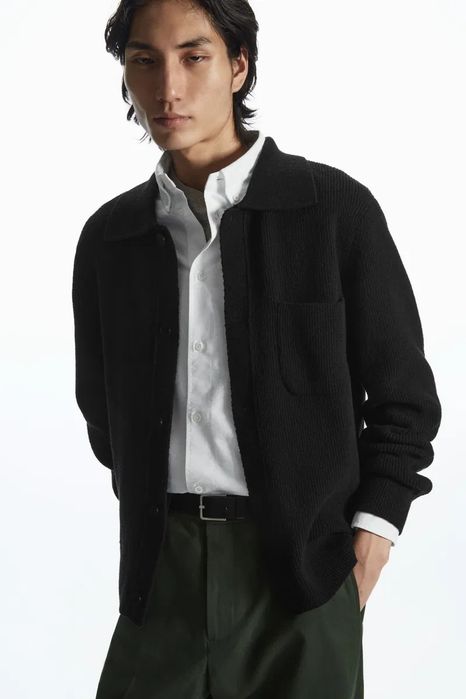 Светр кардиган COS Collared Textured-Knit Cardigan uniqlo