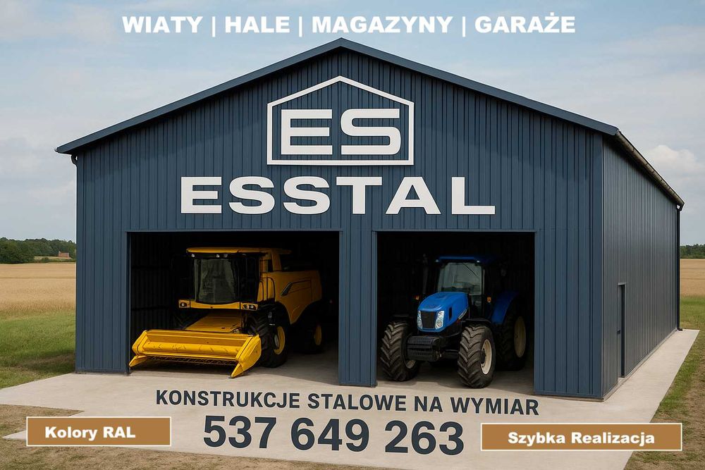 Garaż - OTWARTY bez Bram  | Wiata | Hala | Garaże Blaszane | - ESSTAL*