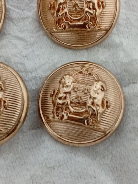 Botões Pequenos de Casaco dourados