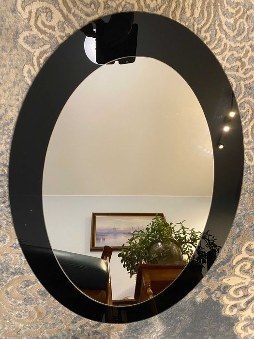 Lustro Bracelet owalne – w czarnej szklanej ramie NOWE