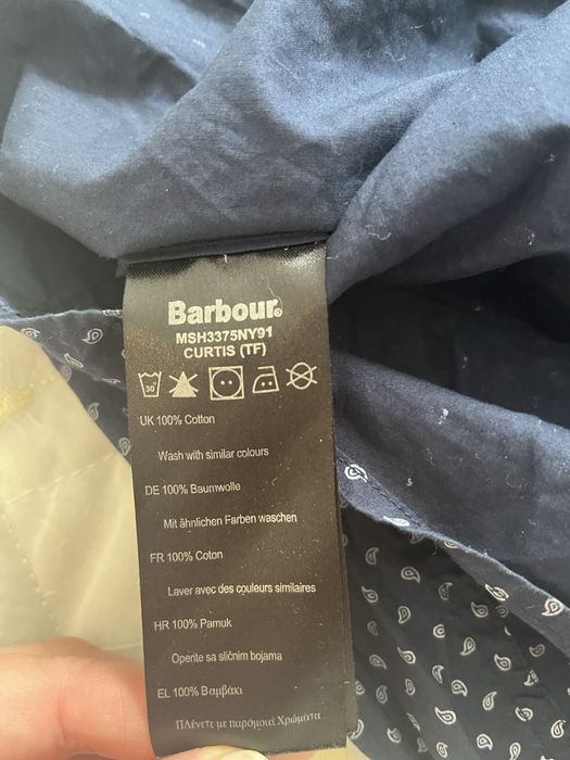L  koszula męska Barbour granatowa