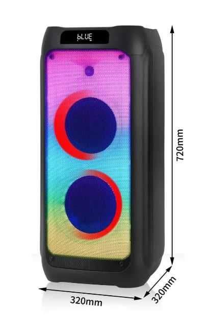 ПОТУЖНА 100Вт КАРАОКЕ Колонка портативная блютуз з 2 мікрофонами FM