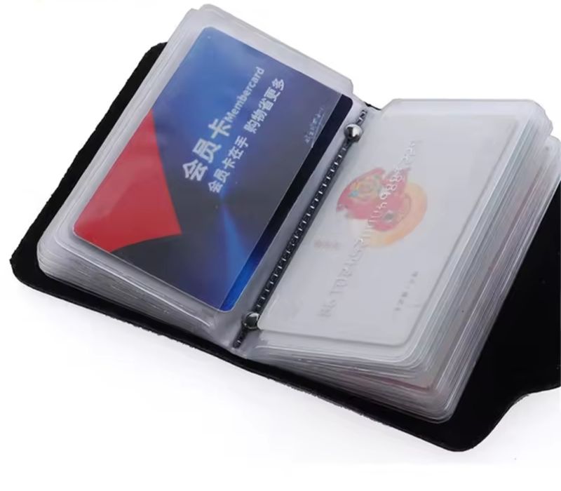 Etui na karty skóra naturalna kolor czarny