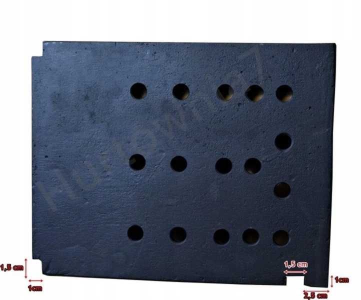 Ruszt DO WKŁADU dziurkowany FRANCO BELGE żeliwny kominkowy