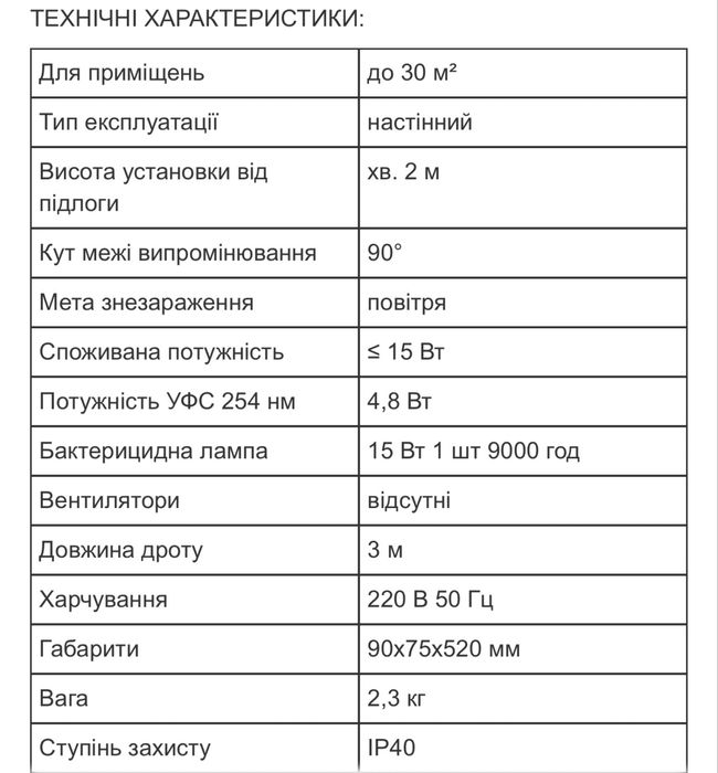 Екранований опромінювач з жалюзі BactoSfera EKRAN Jalousie 15