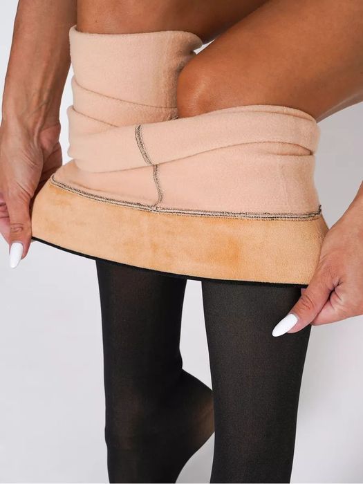 Колготки жіночі утеплені на флісі хутро ефект капронок зима осінь