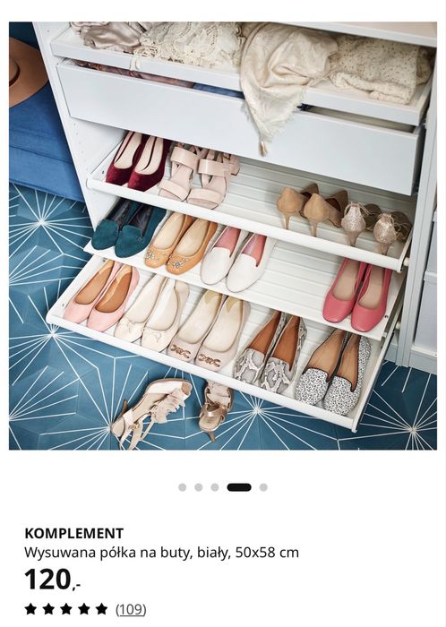 8x Półka na buty wysuwana IKEA KOMPLEMENT