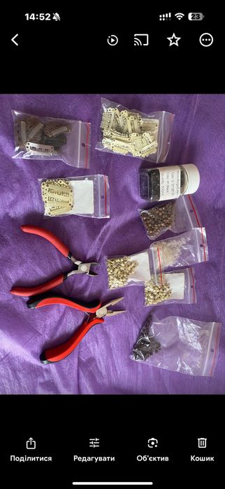 Для волосся. Заколки. Рінг стар для нарощування.