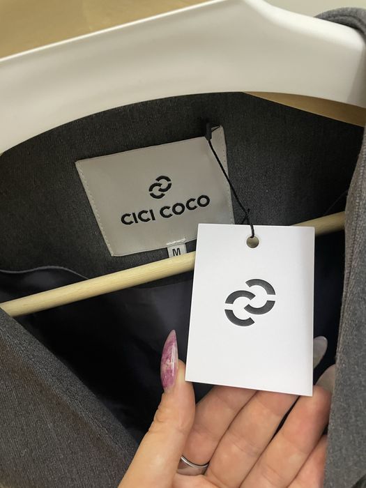 Cici Coco жакет на талію короткий сірий М