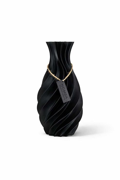 Nowoczesny wazon dekoracyjny HOM3A | Czarny Mat | 25 cm