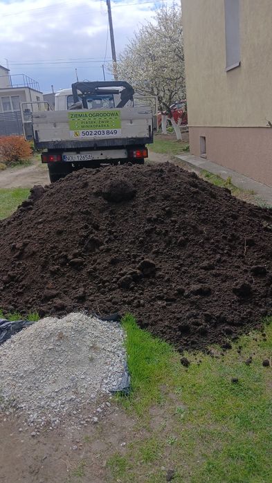 Sprzedaż ziemi ogrodowej czarnoziemu rozdrobnionego, piasku itp