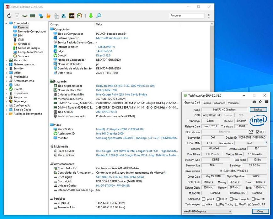 Torre Desktop Dell i3