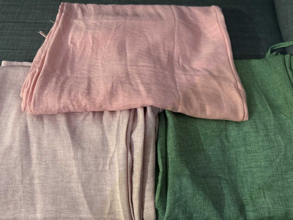 Calças em tecido tipo Linho