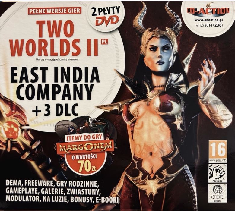 Gry PC CD-Action 2x DVD nr 236: Two Worlds II, East Of India Company