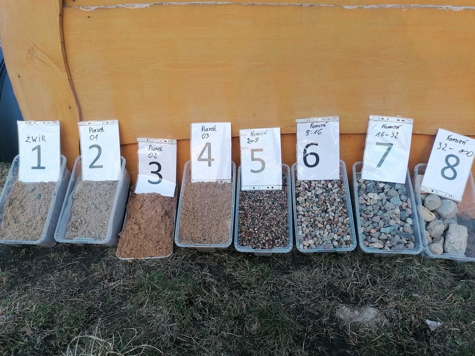Zwir piasek ziemia tłuczen podsyp