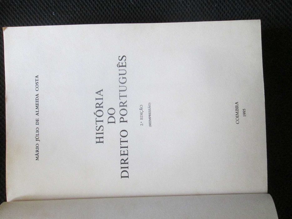 História do Direito Português, de Mário Júlio de Almeida Costa