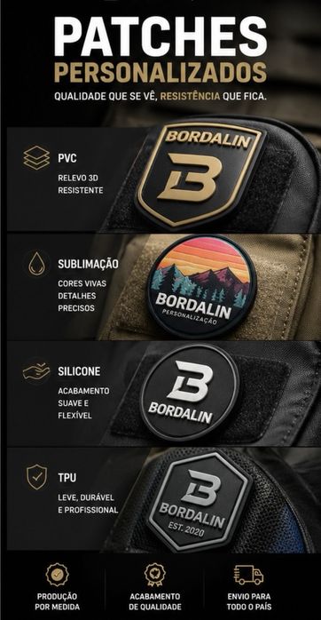 Picagem bordados/ Emblemas PVC, Silicone, TPU, Bordados, etc