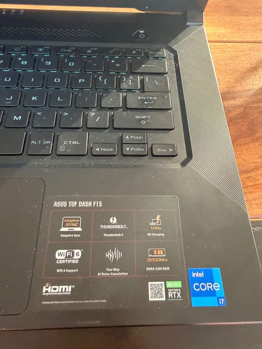 Laptop gamingowy Asus FX516P Tuf Dash F15