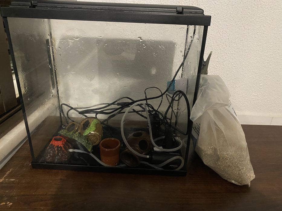 Aquario aquatlantis 18 litros+acessorias+alimento peixes