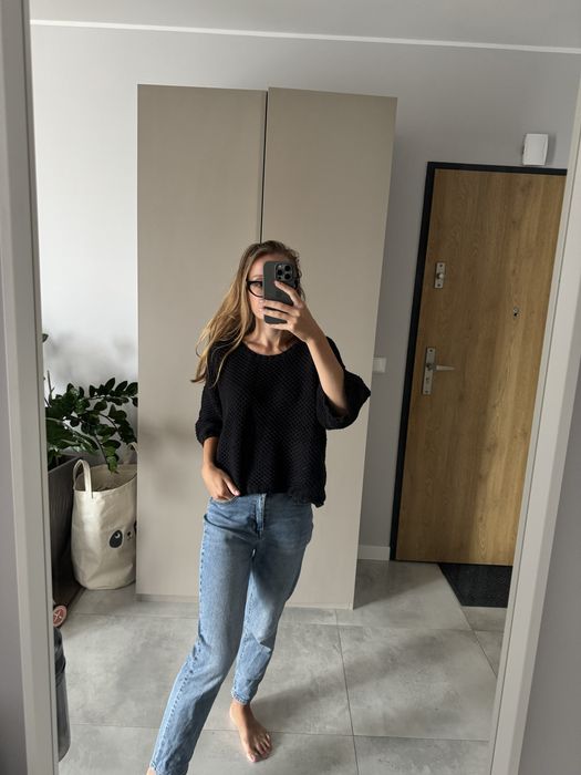 Granatowy Sweter Mango