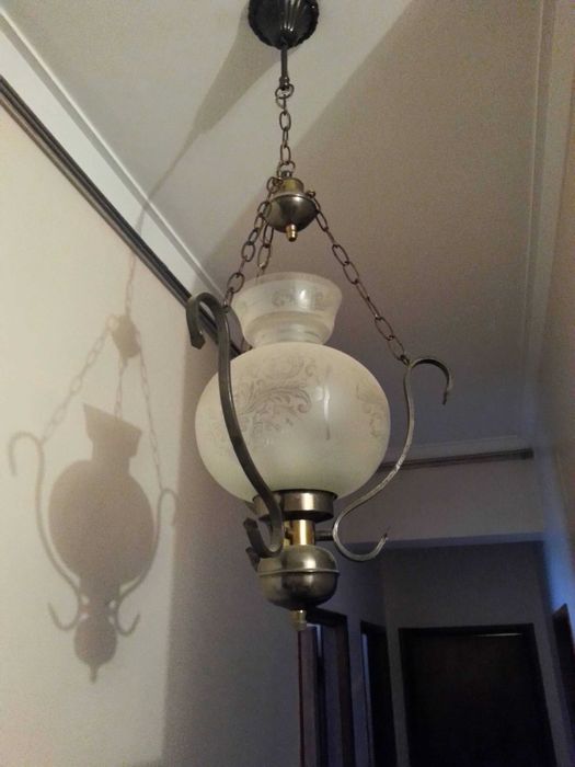 Lustre Vintage de tecto em latão