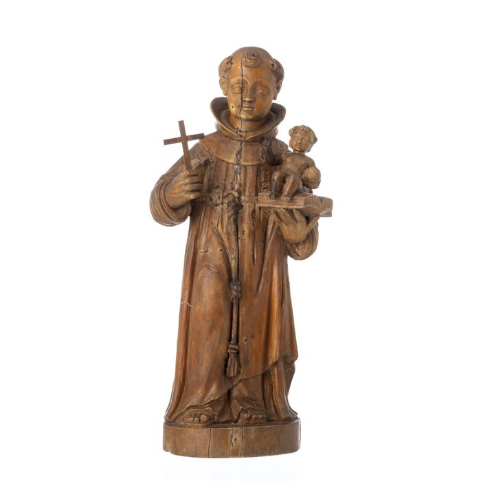 Arte Sacra - Santo António com o menino Jesus salvador do mundo - Sécu