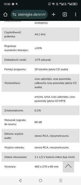 Cyfrowy odtwarz CD MP3