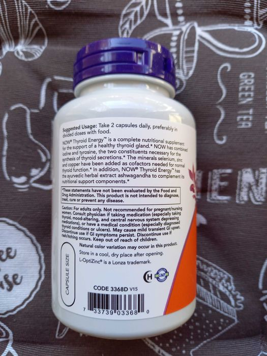 Now Foods Thyroid Energy підтримка щитовидної залози, 90 шт