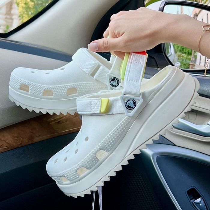 Crocs hiker white black bone крокси жіночі 36 37 38 39 40 41 42