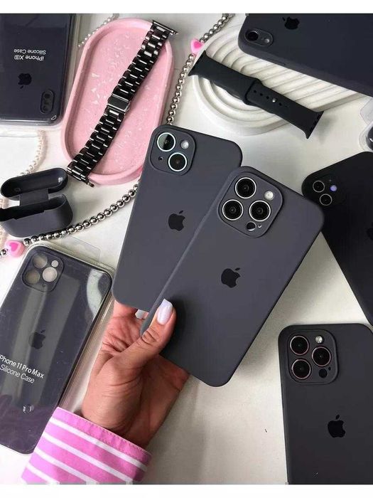 Силіконовий чохол iphone чехол на айфон silicone case мікрофібра